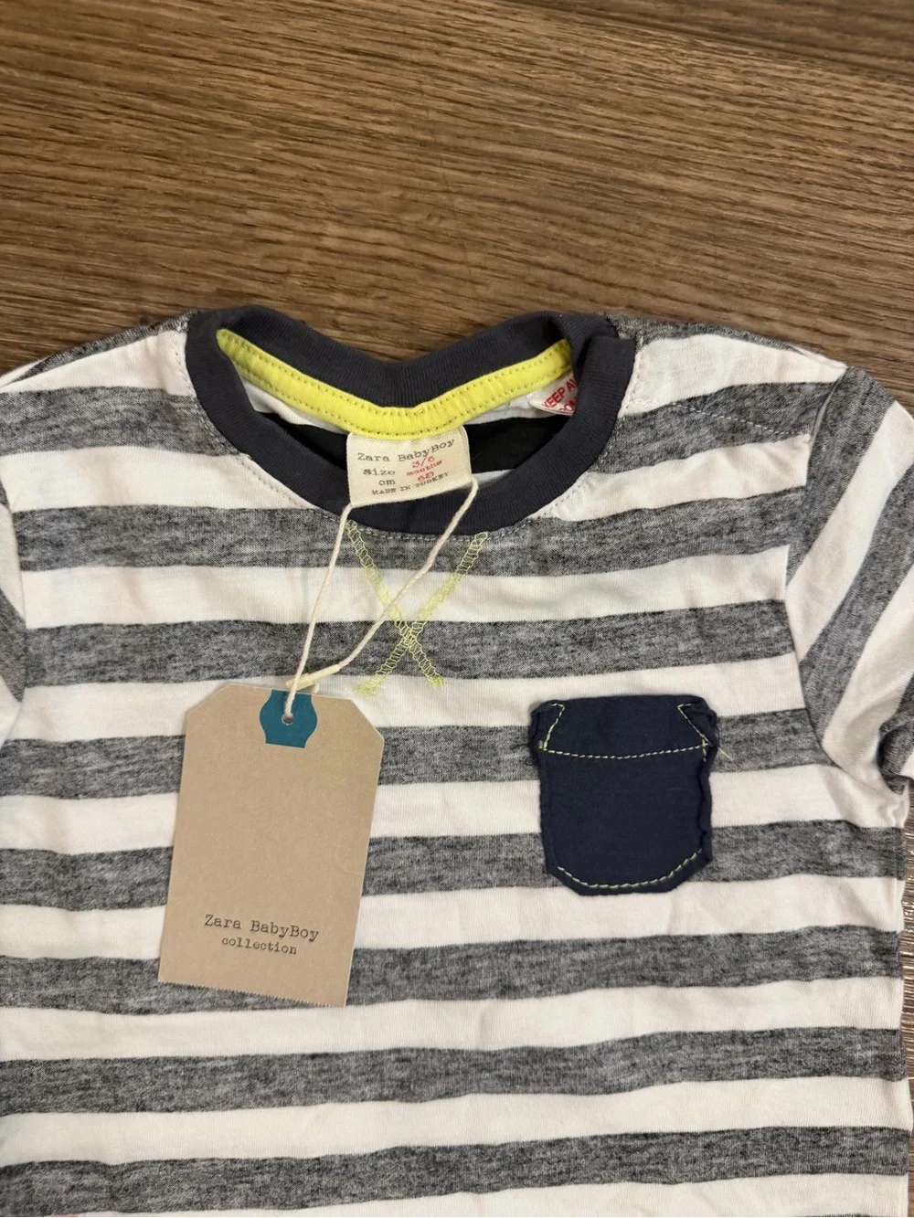 NWT Zara Baby Boy Outfit 3-6 mo Corduroy pants stripe pocket tee